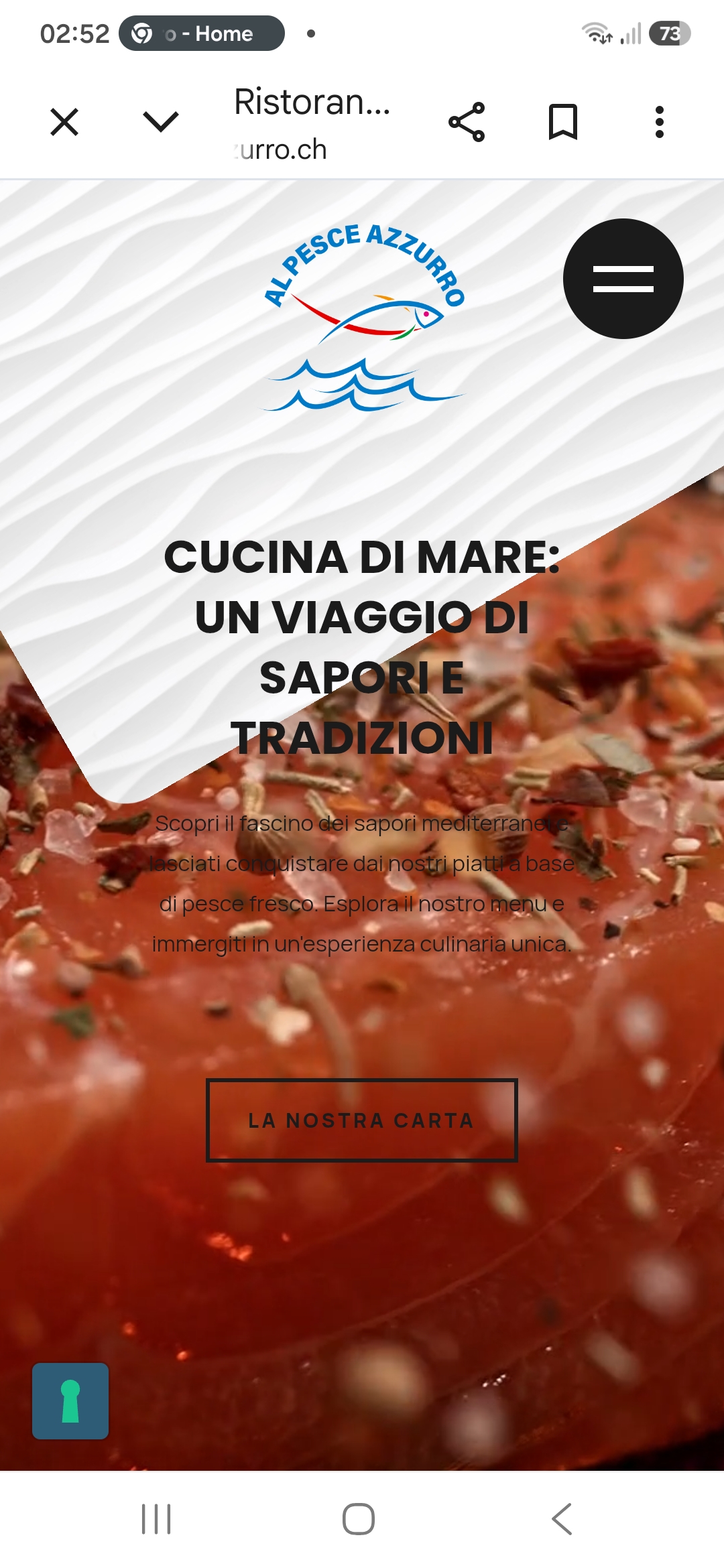 Al Pesce Azzurro, Ristorante